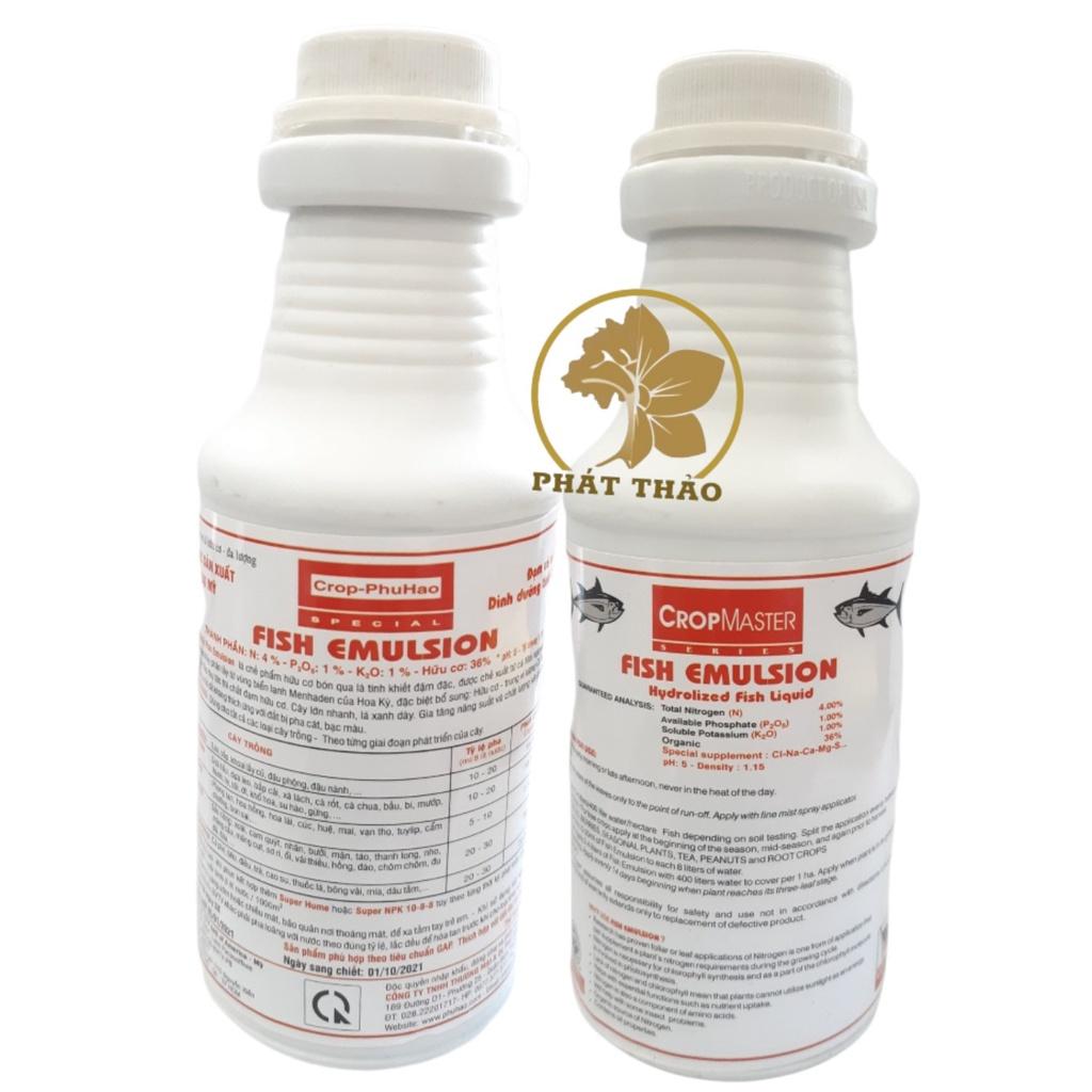 Fish Emulsion 4-1-1 chai 250ml, nhập khẩu USA - Phân đạm cá cao cấp giúp tăng sản lượng và chất lượng cây trồng