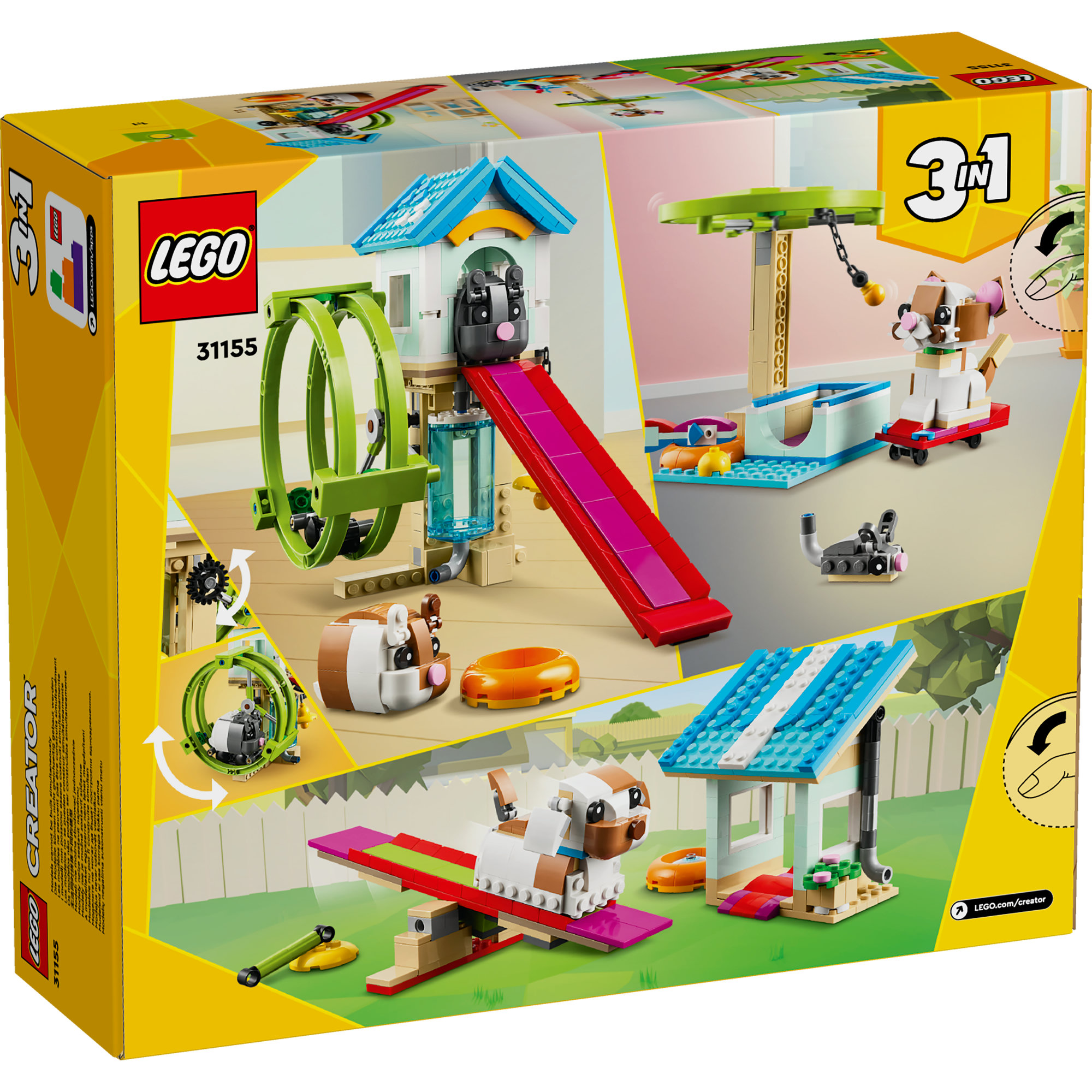 LEGO CREATOR 31155 Đồ chơi lắp ráp Vòng quay tập chạy cho Hamster (416 chi tiết)