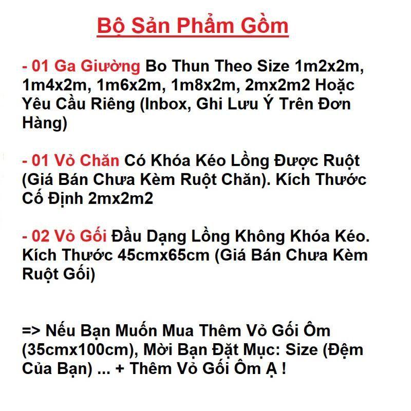 Bộ chăn ga gối cotton fly nhập khẩu mẫu lá hồng