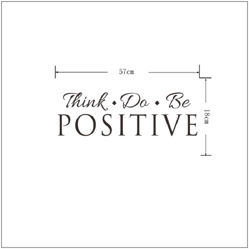 Decal dán tường chữ truyền động lực ý nghĩa THINK POSITIVE - DO POSITIVE- BE POSITIVE