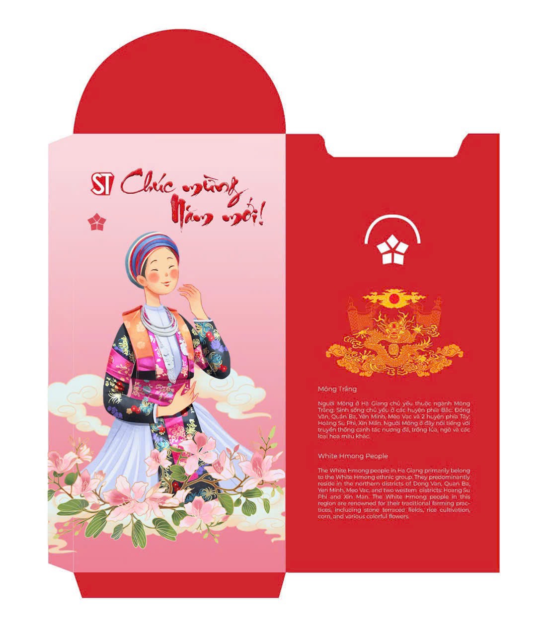 Combo 1 set Bao Lì xì (30 cái) trang phục thiếu nữ dân tộc (bạn đã góp 30 nghìn đồng cho trẻ em vùng cao)