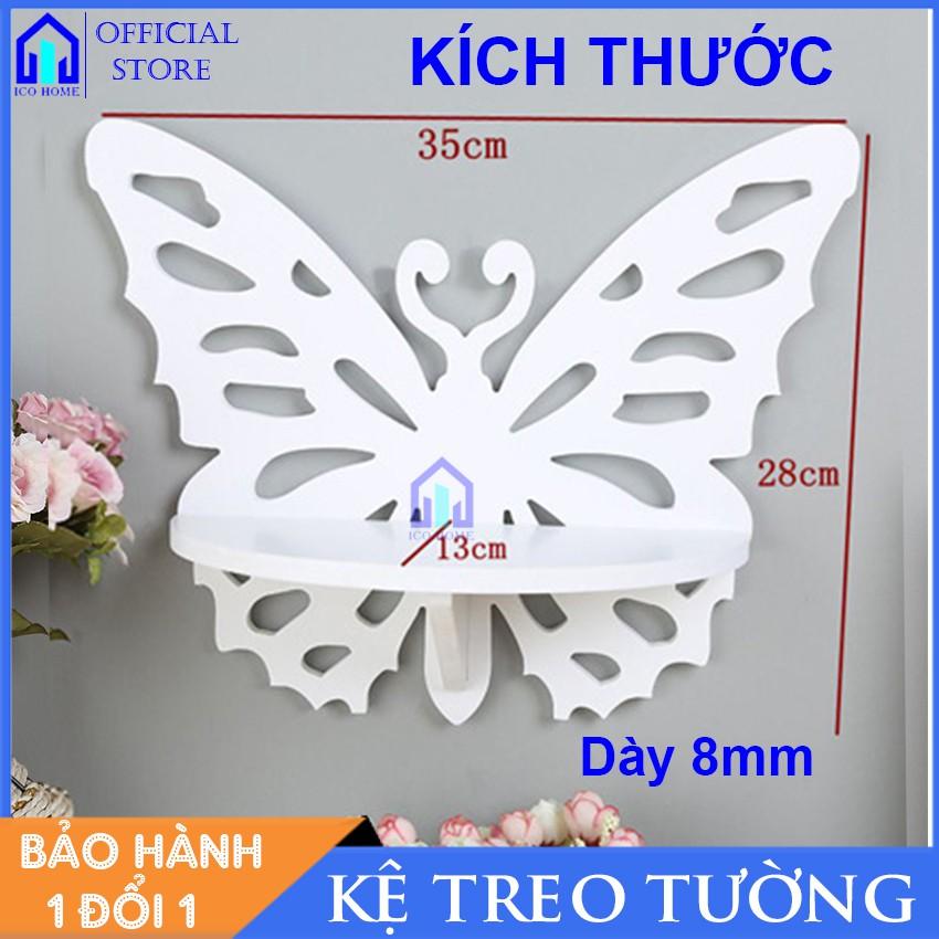 Kệ treo tường trang trí phòng khách hình con bướm IHW-17- ICO HOME