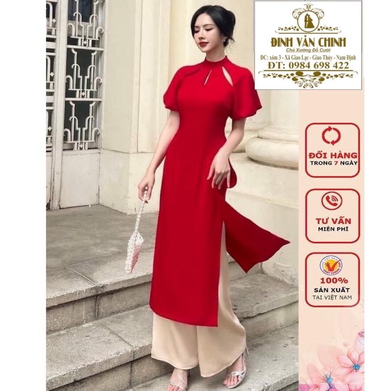 Áo dài cách tân thiết kế tay bồng cao cấp
