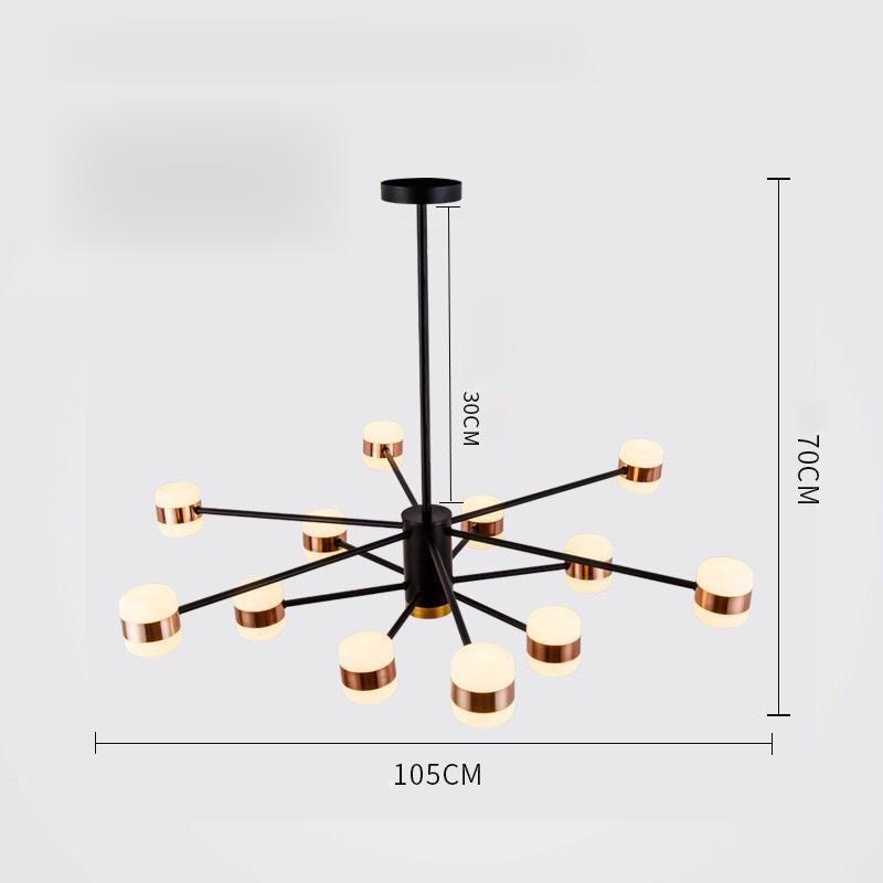 Đèn chùm BALIAN 12 tay 3 màu ánh sáng độc đáo trang trí nội thất hiện đại sang trọng