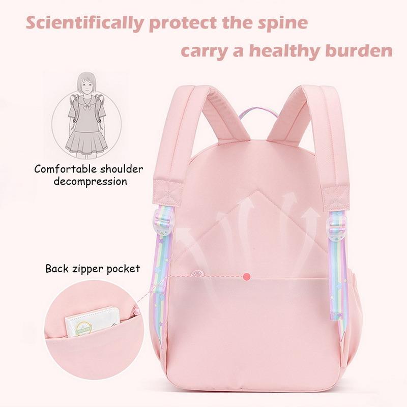 Thời Trang Hàn Quốc Rainbow Dây Đeo Vai Học Cho Thiếu Niên Cô Gái Trẻ Em Chống Nước Ba Lô Trẻ Em Schoolbags 2021