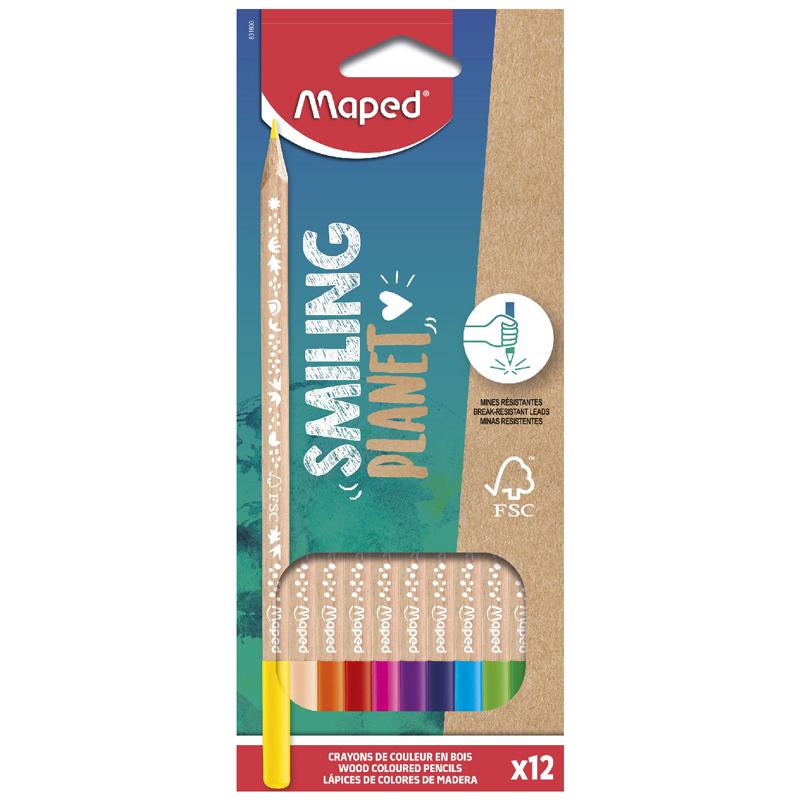 Hộp 12 Chì Màu Smiling Planet - Maped 831800FC