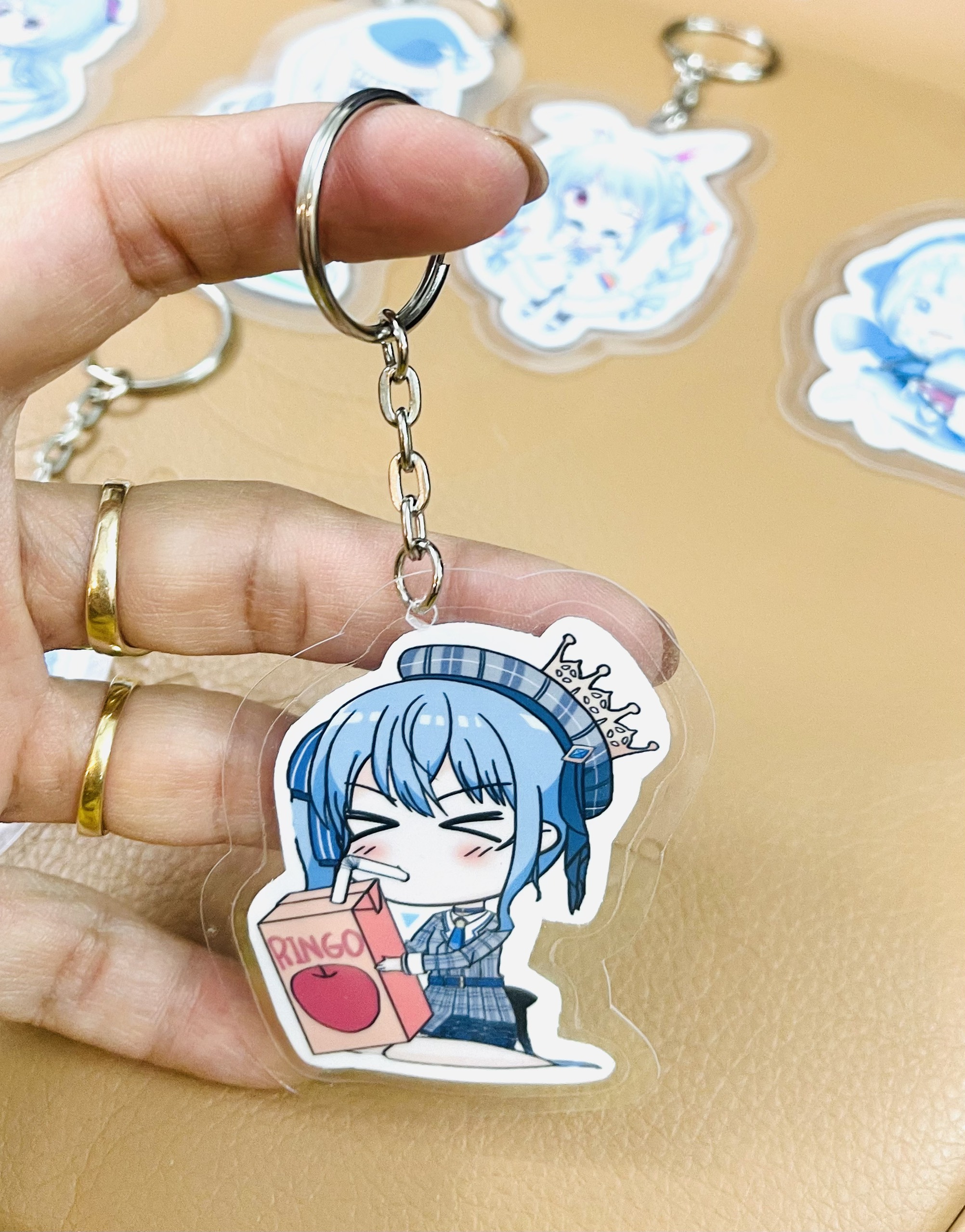 Set 3 Móc khoá cắt tỉa Hololive-Gawr Gura-Hoshimachi Suisei-usada pekora