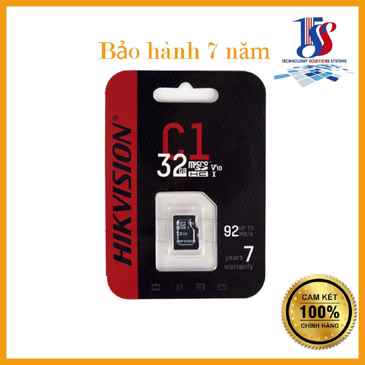 Thẻ nhớ HIKVISION 32GB microSD HS-TF-C1(STD)/32G class 10, up to 92mb/s, chuyên camera wifi, điện thoại - hàng chính hãng bảo hành 7 năm