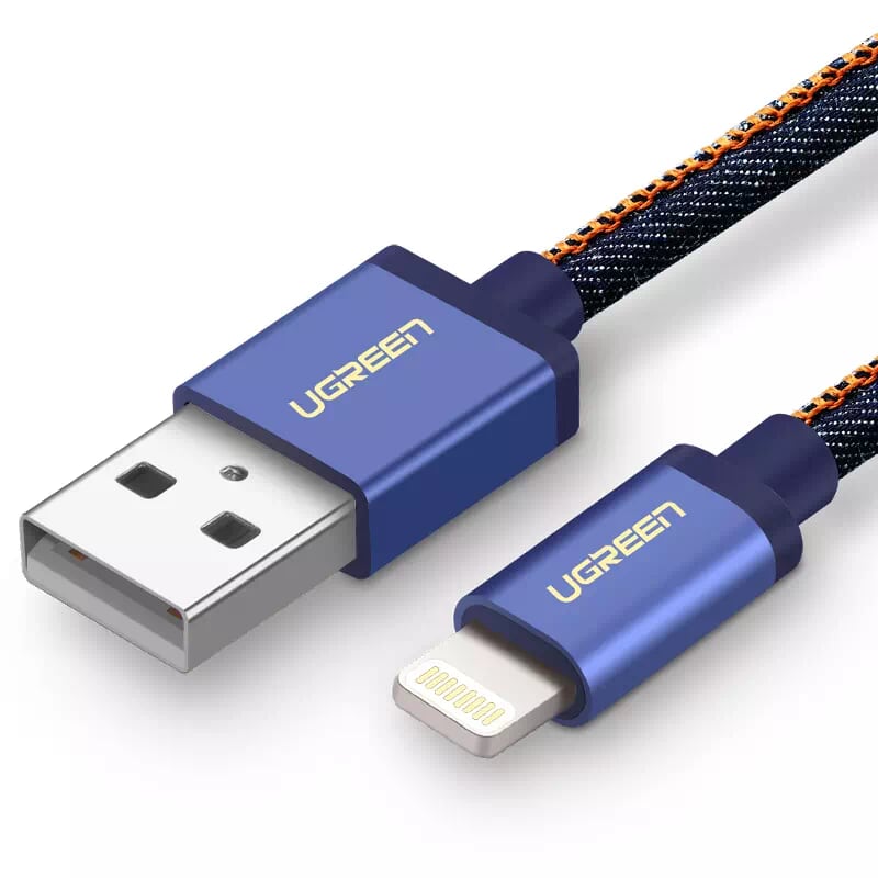 UGREEN 0.25M USB 2.0 ra Lightning cable cáp with Braid US199-40482 - Hàng Chính Hãng