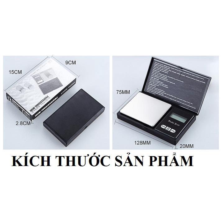 Cân tiểu ly, cân trang sức, cân thực phẩm điện tử mini bỏ túi có độ chính xác cao (Cân từ 20