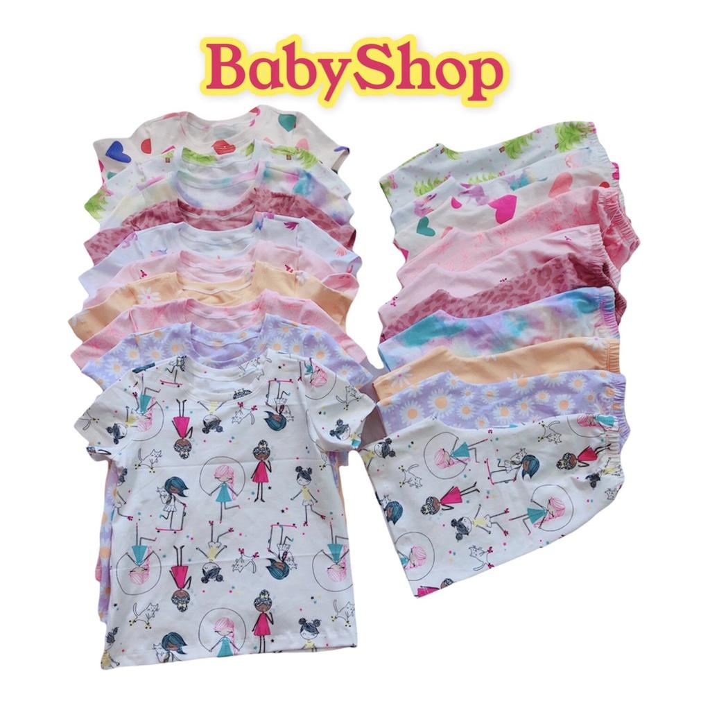 Bộ mặc nhà ngắn tay cho bé hoạ tiết dễ thương, chất vải cotton xuất mát mịn co giãn thoải mái