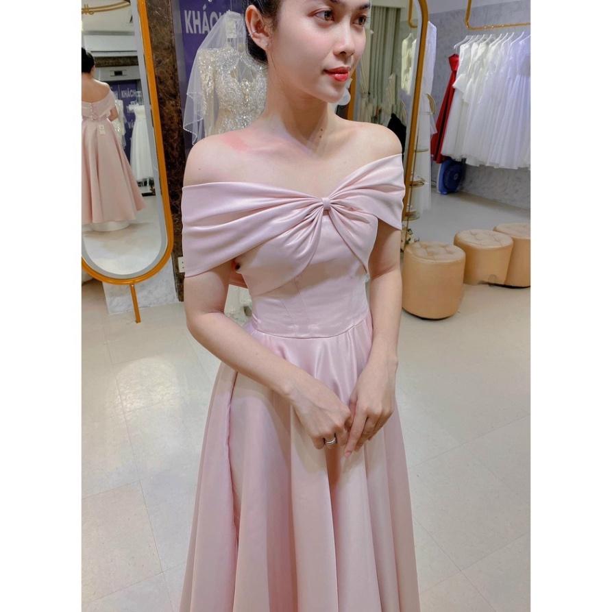 Đầm maxi mặc cưới đi bàn ivy fashion bẹt vai xoè - size M/L -MS418V đi biển dự tiệc dạo phố bigsize gợi cảm sexy