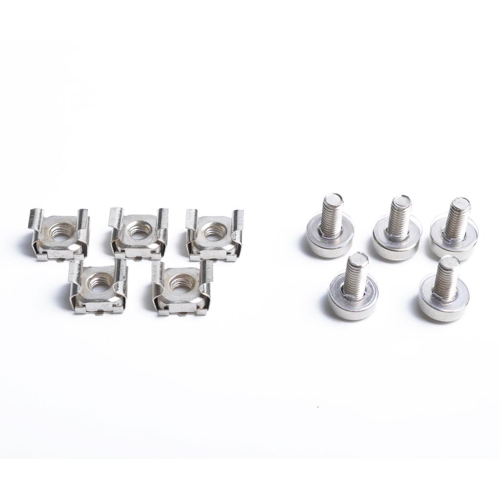 5  Lot - M6*20 Rack Mount Cage Nuts & Screws w/ Washers - Square