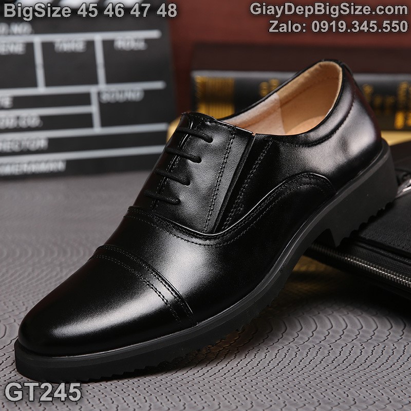 Giày da công sở, giày tây cỡ lớn 45 46 47 48 cho nam cao to chân ú bè. Big size leather shoes for wide feet