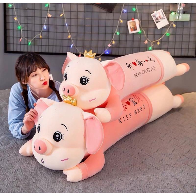 Gối ôm Heo bông vương miệng 1m2, 1m4