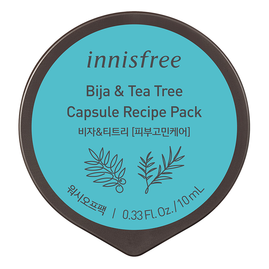 Mặt Nạ Rửa Dạng Hủ Từ Bija &amp; Cây Trà Innisfree Capsule Recipe Pack Bija &amp; Tea Tree (10ml) - 131170953