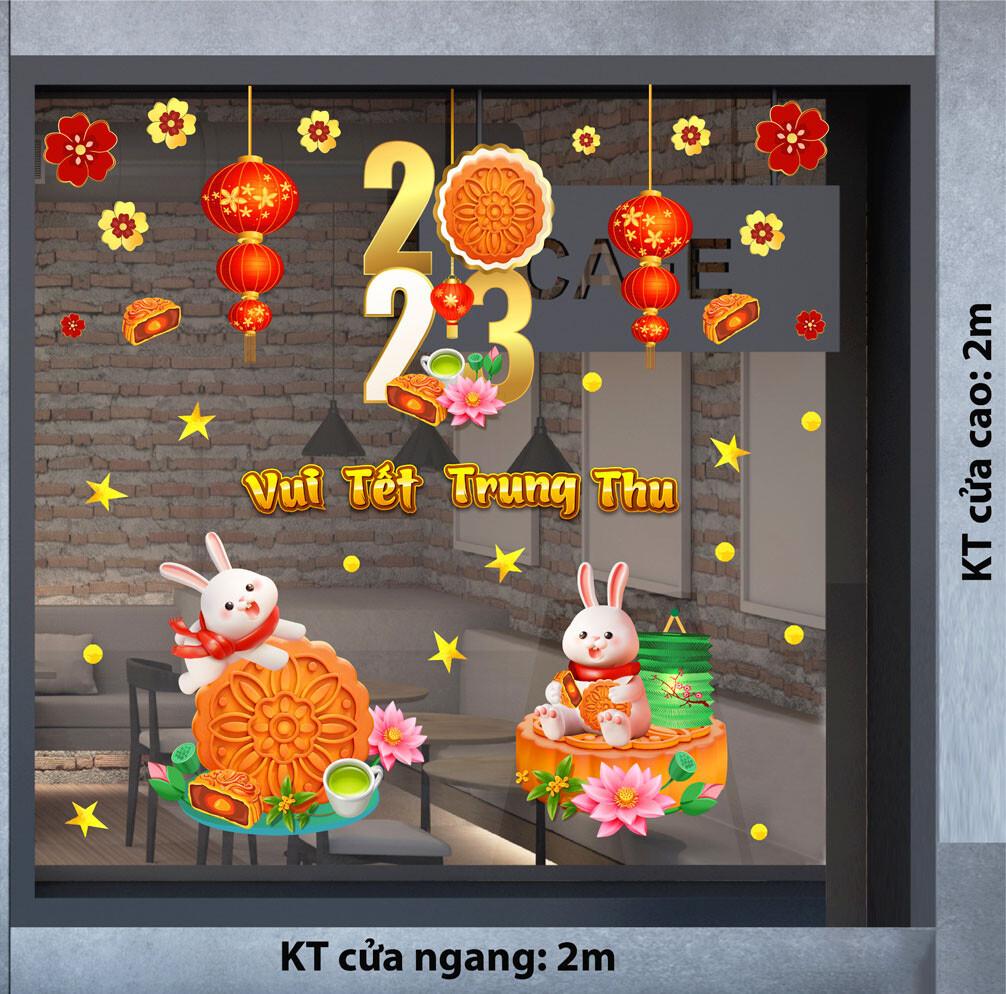 DECAL TRANG TRÍ TRUNG THU 2023  COMBO SỐ 40