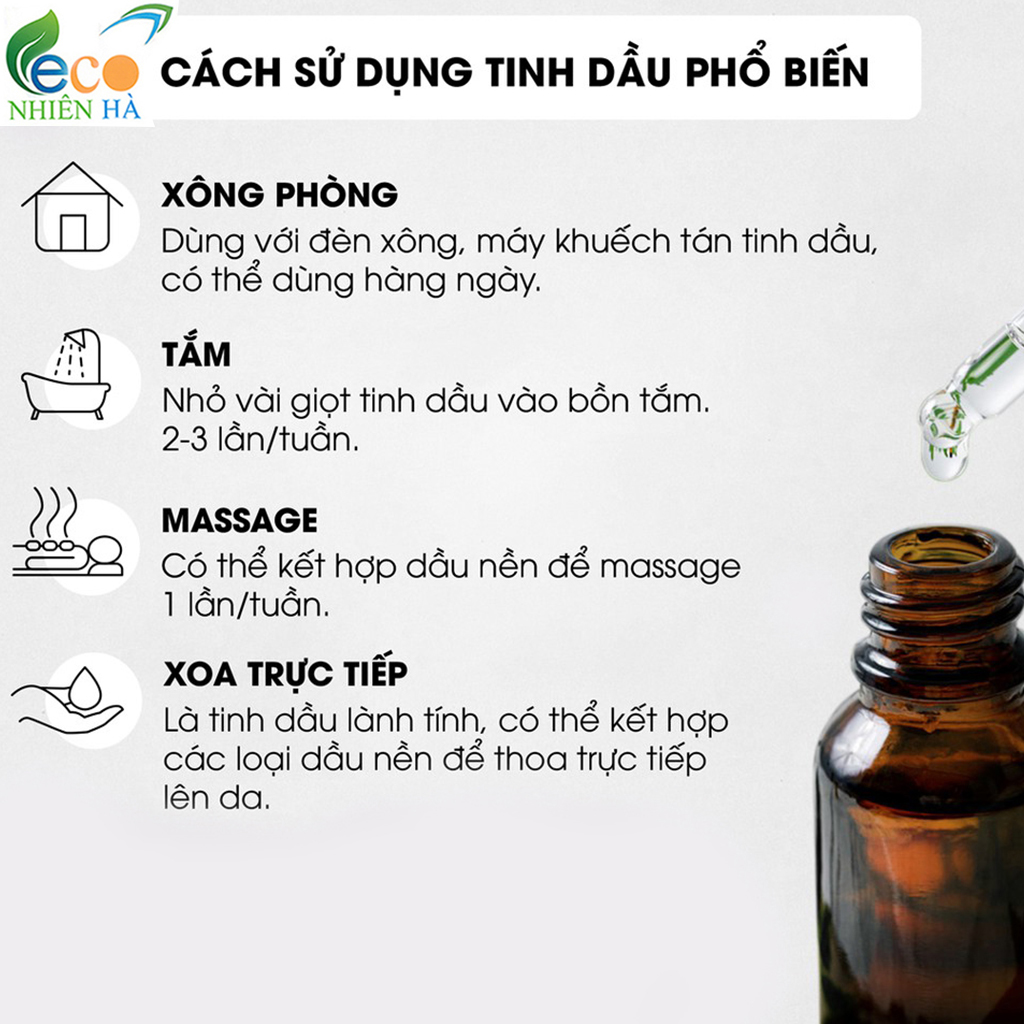 Tinh dầu tràm ECOCARE nguyên chất, tinh dầu thơm phòng chống cảm lạnh, tránh ho cho bé