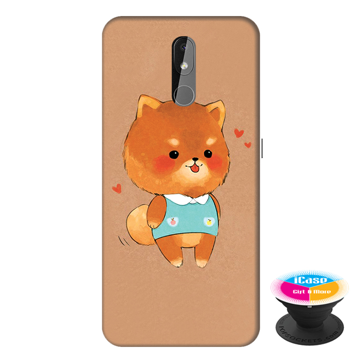 Ốp lưng điện thoại Nokia 3.2 hình Gấu Bông tặng kèm giá đỡ điện thoại iCase xinh xắn - Hàng chính hãng