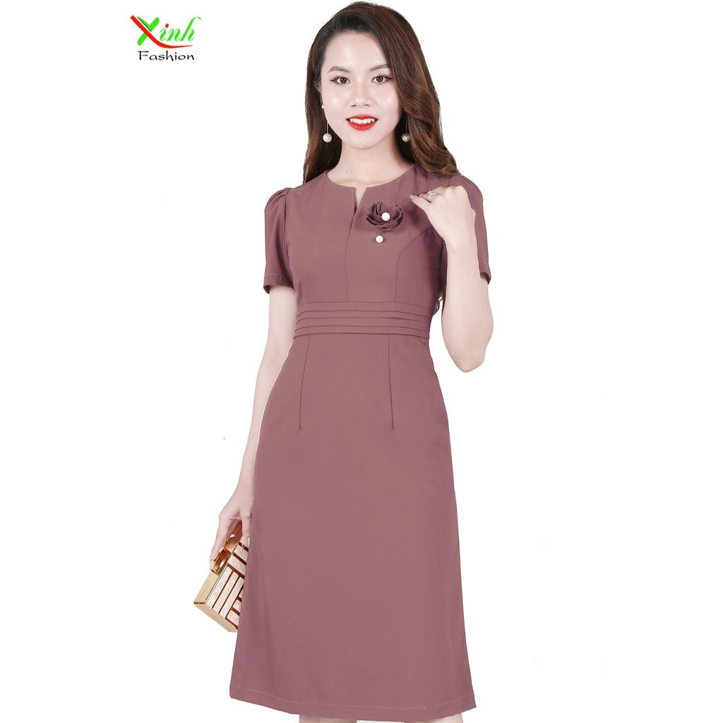 Đầm Suông Kết Hoa Đính Cườm Cao Cấp DL819-820