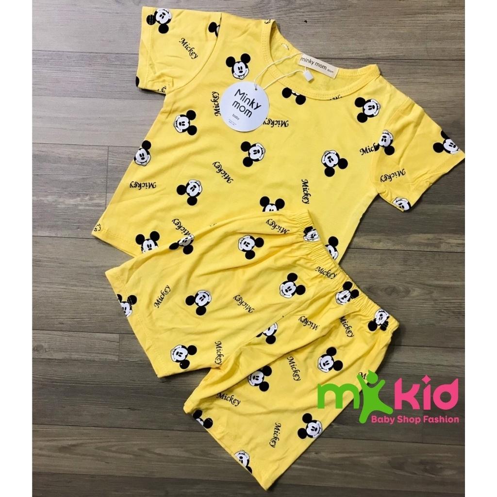 Bộ Cộc Tay Cho Bé FREE SHIP Bộ Minky Mom Cộc Tay Cho Bé Trai Bé Gái Chất Thun Lạnh siêu mềm mịn thoáng mát . .