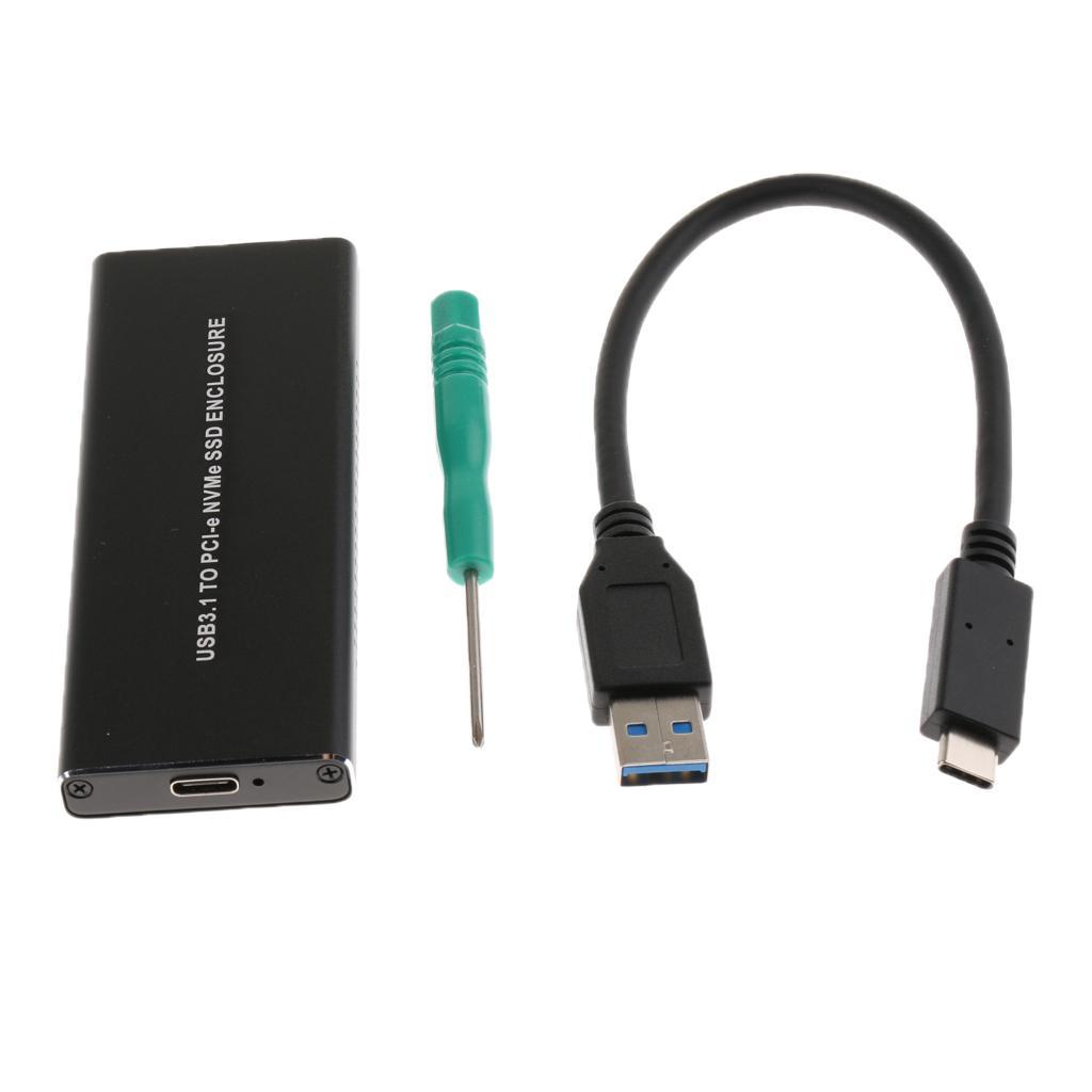 M.2 NVME To USB3.1 Type-C 10GBPS Enclosure M.2 PCI-E SSD External Drive Box