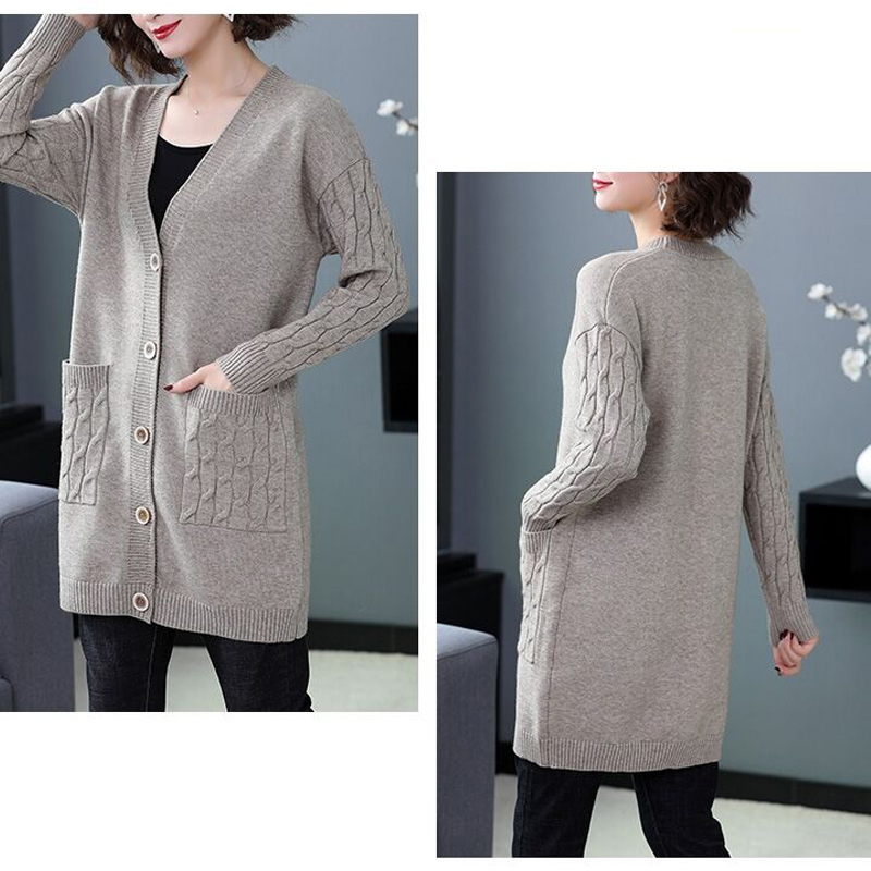 Áo len nữ cardigan dáng dài phong cách Hàn Quốc chất len mềm mại siêu xinh