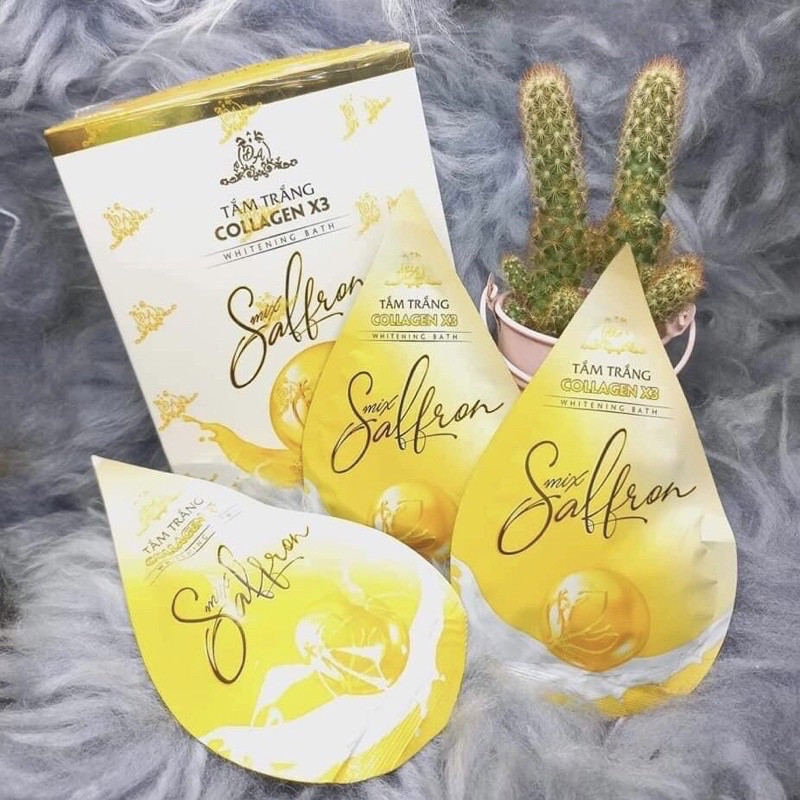 Tắm trắng Collagen X3 Mix Saffron