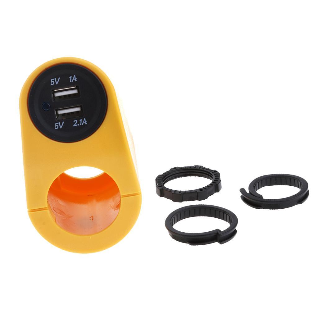 12V Waterproof Motorcycle/Bike Dual USB Power/Charger Handlebar Mount