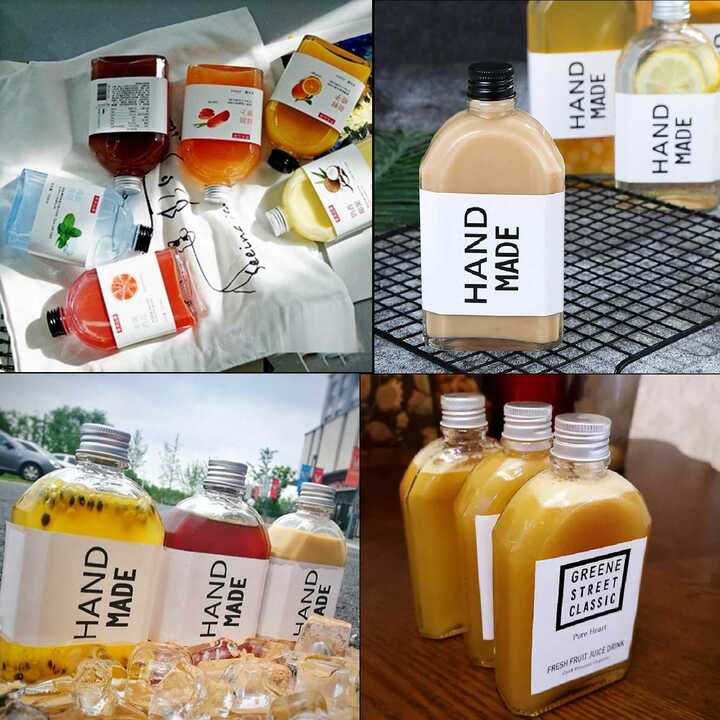 Chai thủy tinh dẹp 350ml cao cấp – mẫu Vuông Vát Vai – nắp nhôm - đựng sữa, dầu dừa, rượu, cafe, nước ép, đóng chai mỹ phẩm, dược phẩm