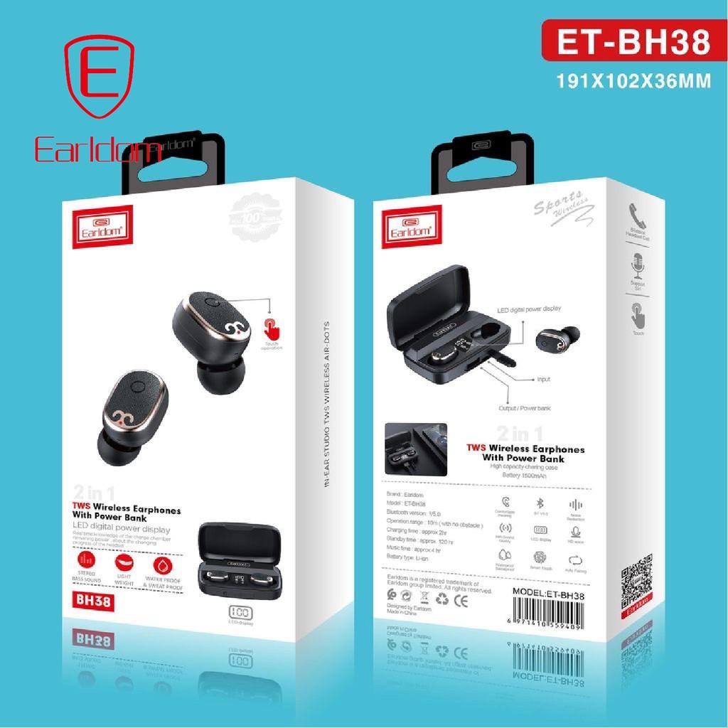 Tai Nghe Bluetooth True Wireless Earldom ET-BH38 hàng chính hãng