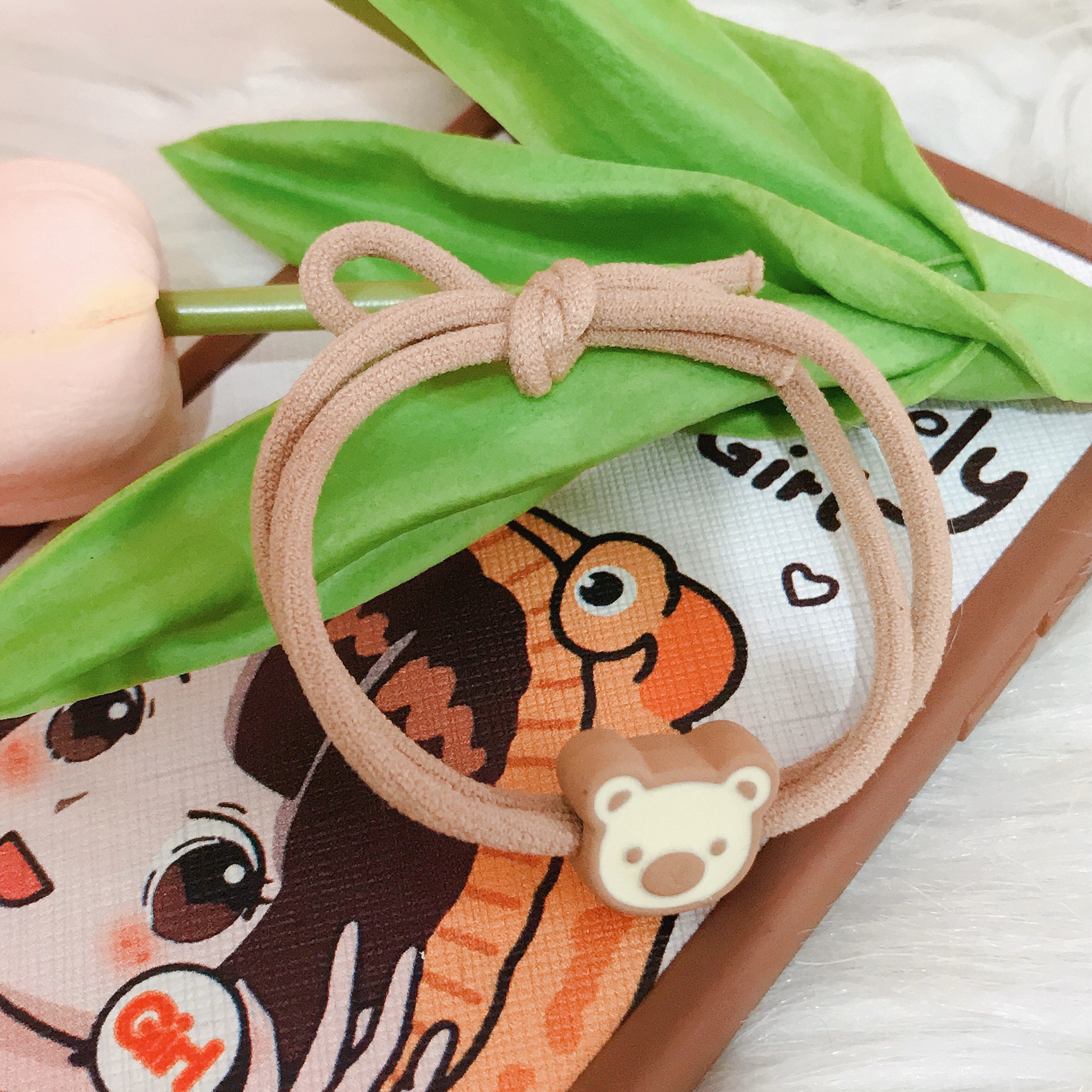 Dây Buộc Tóc Hình Gấu Nhỏ Xinh Xắn Kiểu Hàn Quốc Cho Bạn Gái