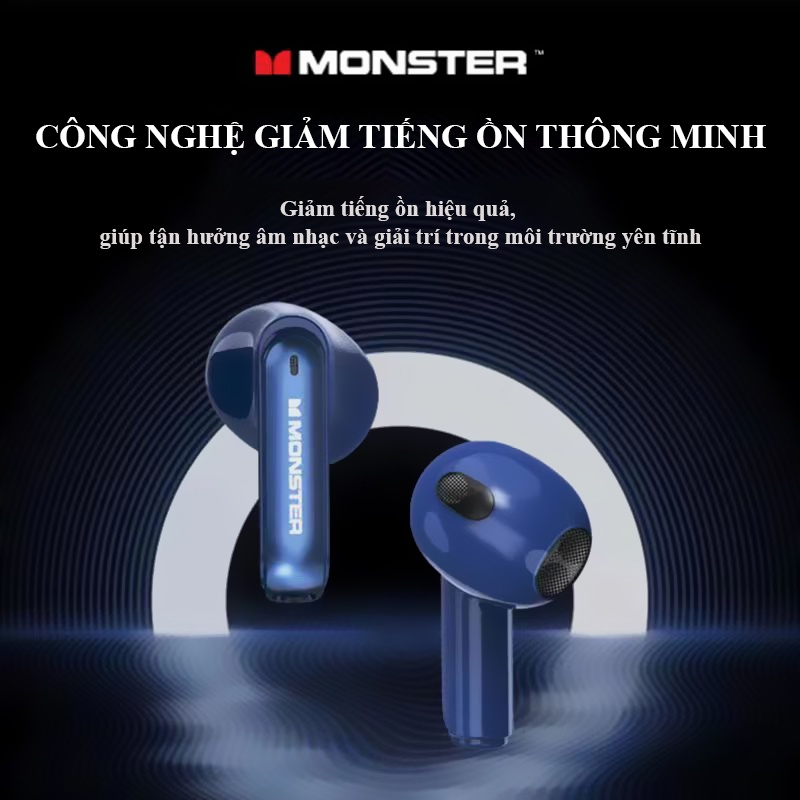 Tai Nghe Bluetooth TWS Monster Airmars XKT08 【Mic Đàm Thoại ◆ Cảm Ứng Đa Điểm】- Hàng Nhập Khẩu