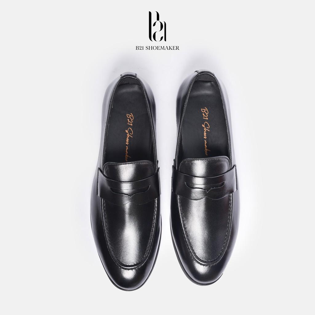 Giày Lười Nam Da Bò Công Sở Đế Cao Su Tăng Chiều Cao Phong Cách Lịch Lãm Full Box - B21 Shoemaker