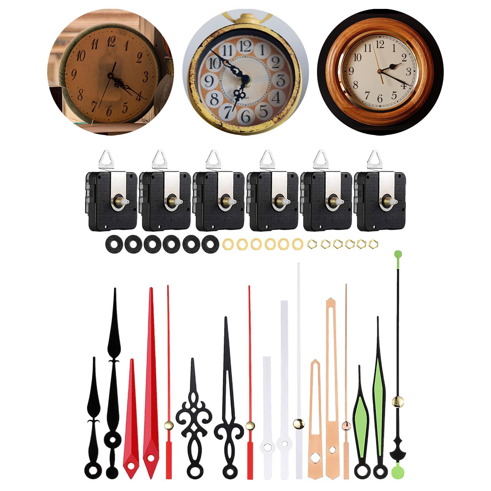 6 Set DIY Wall Clock Movement Mechanism Repair Parts Hanging Clock Mechanism