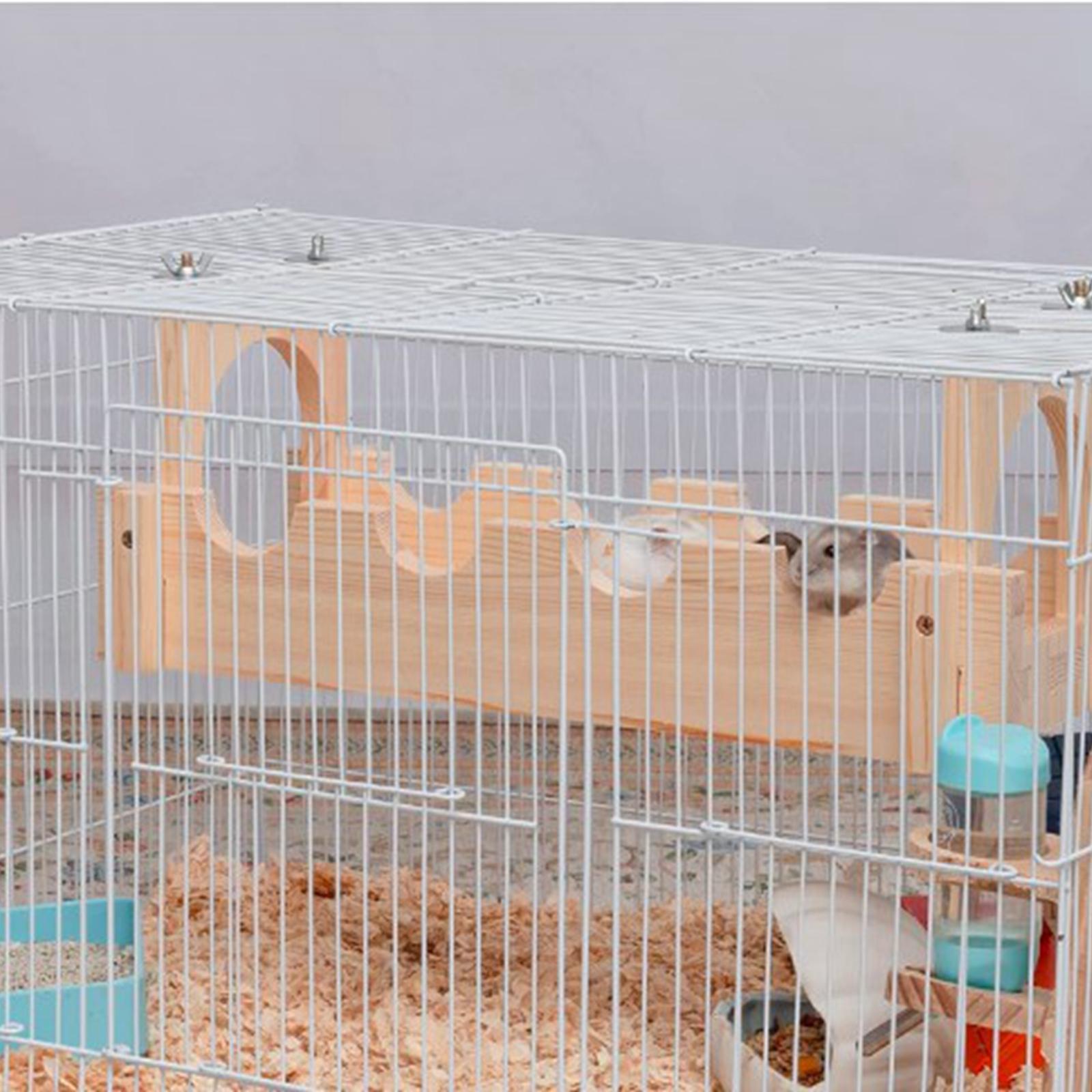 Animal Playing Platform Toy Pet Bridge Cage Accessories Easy to Clean Durable Hanging Wood for Squirrels Mice Exercise Climbing