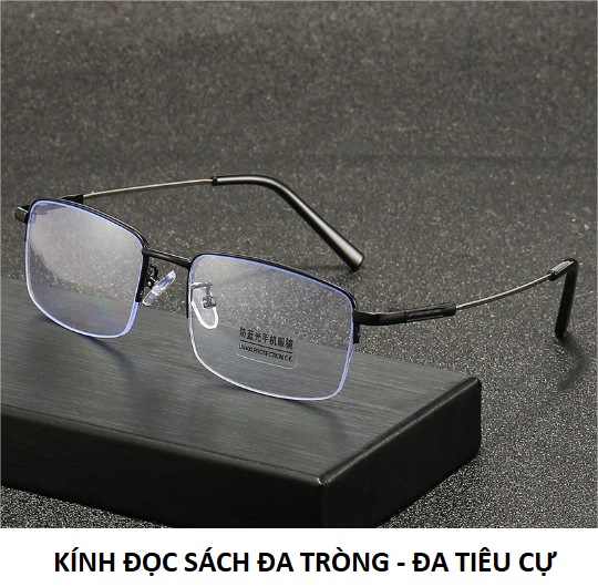 Kính lão thị kính viễn thị ĐA TRÒNG - ĐA TIÊU CỰ nhìn đa khoảng cách tiện lợi sẵn độ nam nữ gọng cước thể thao 367DTKM