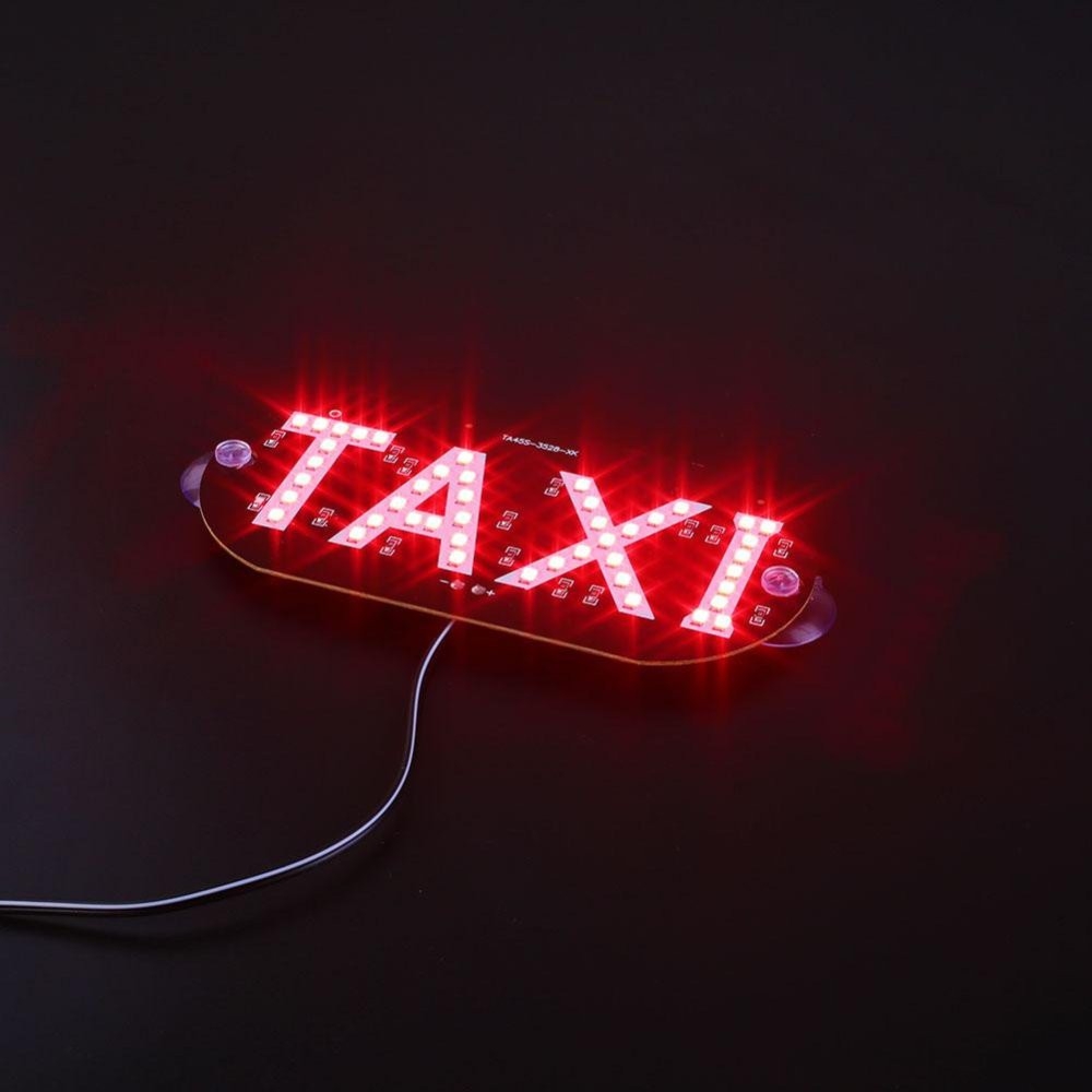 Bảng đèn LED chữ TAXI gắn kính chắn gió Ô tô Đấu nối 12V