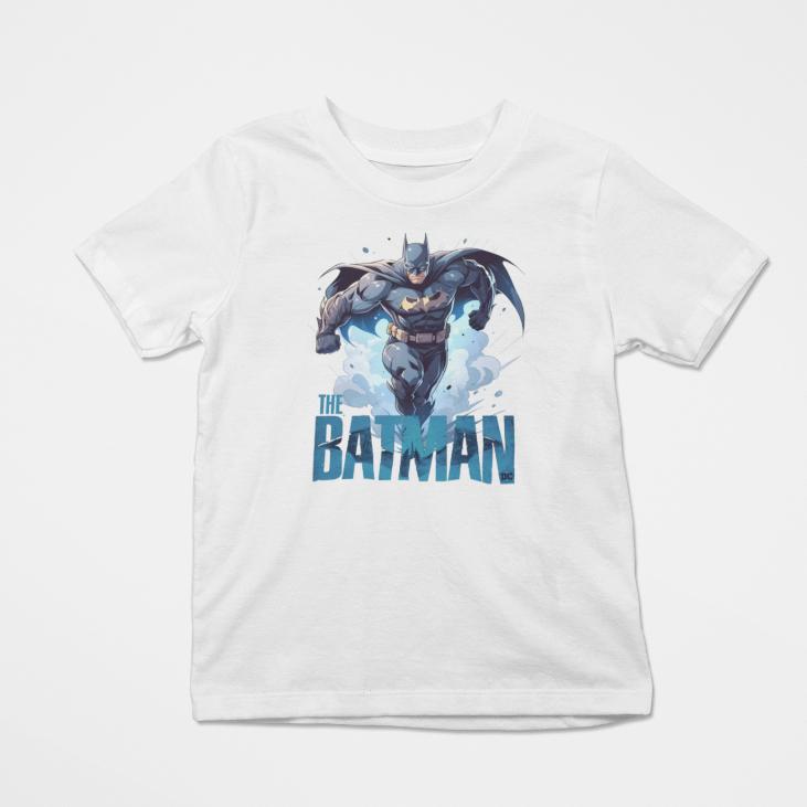 Áo thun AI bé trai hình Batman chất cotton bốn chiều BT141 - Trắng