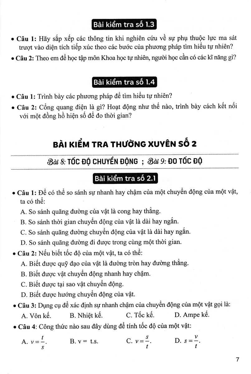 Sách tham khảo- Đề Kiểm Tra, Đánh Giá Vật Lí 7 - Khoa Học Tự Nhiên (Bám Sát SGK Kết Nối Tri Thức Với Cuộc Sống)_HA