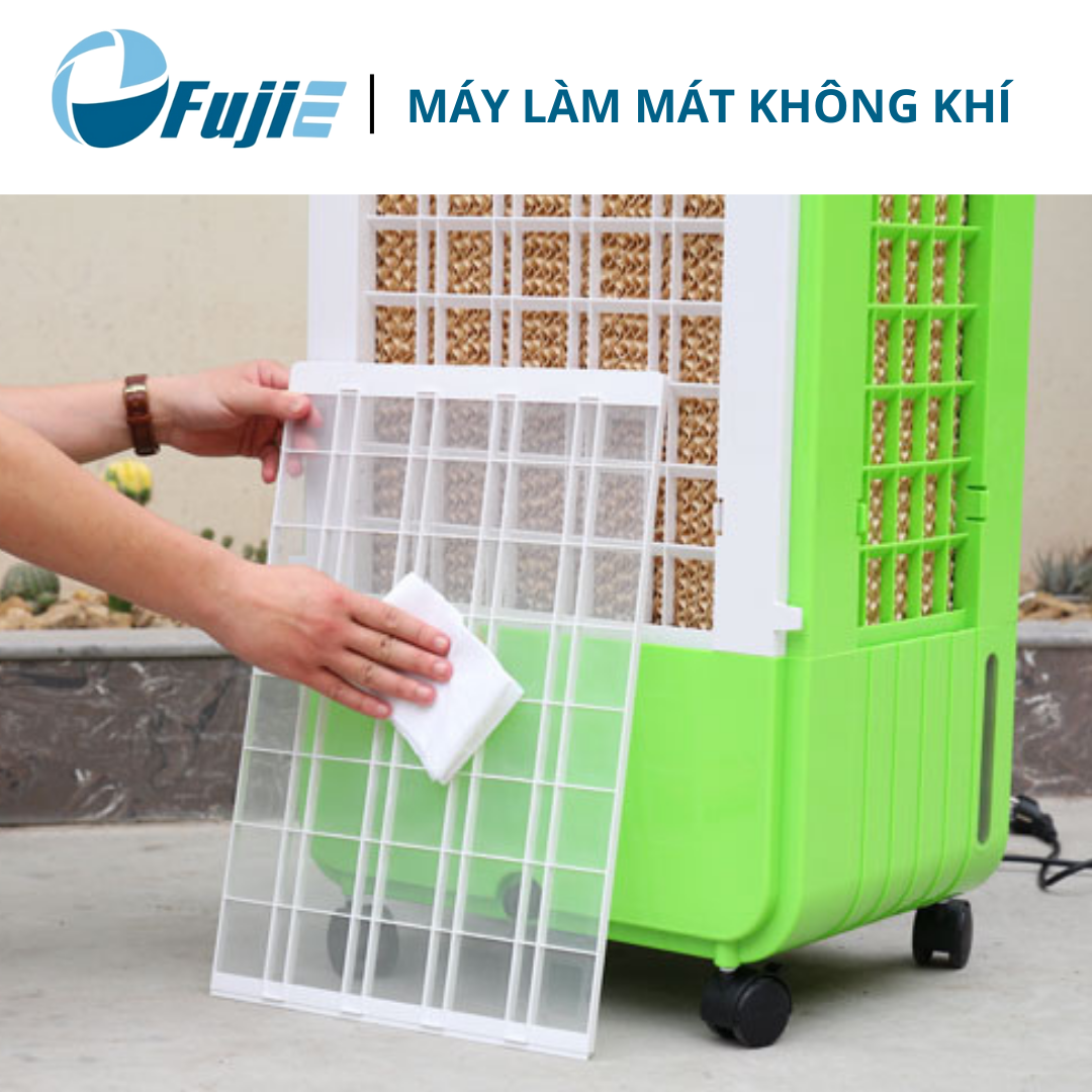 Máy làm mát không khí, quạt điều hòa FujiE AC_601, bình chứa 30 lít cho phòng 10-20m², khoảng cách gió 5 mét - Hàng chính hãng