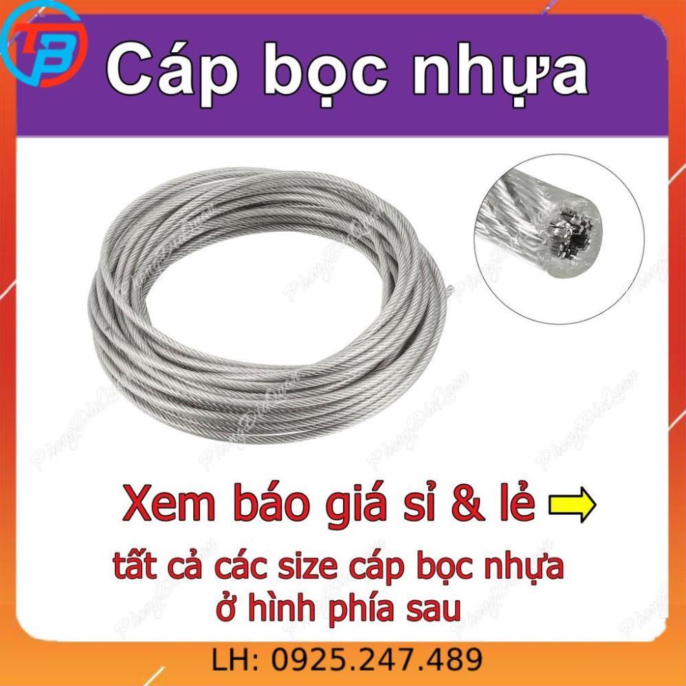 Cáp bọc nhựa  cuộn 100 mét - Size 2 ly > 6 ly THAIBINHVINA