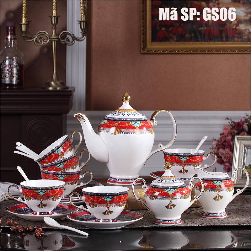 Tách trà sứ xương cao cấp Giang Tây - Tách trà phong cách châu Âu sang trọng GS06