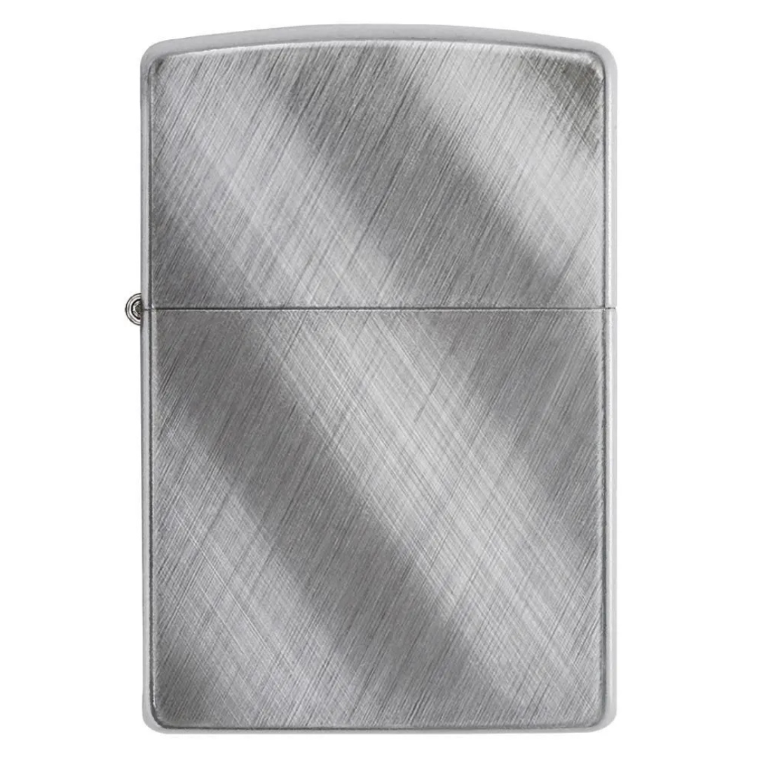 Bật Lửa Zippo Classic Diagonal Weave Chính Hãng - Zippo Chải Xước Chéo Chrome Bạc Cao Cấp