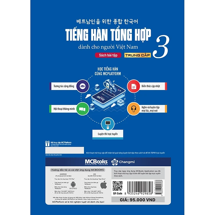 Sách Tiếng Hàn Tổng Hợp Dành Cho Người Việt Nam - Trung Cấp 3 - Tặng kèm bộ Bookmark.