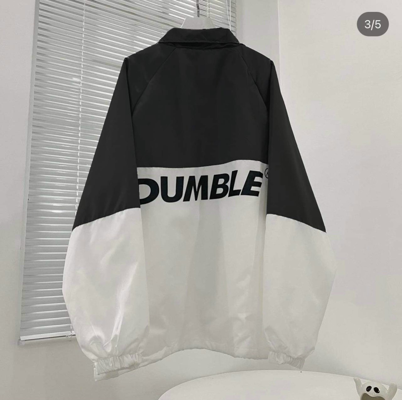 Áo khoác dù nữ full zip phối màu logo DUM.BLE in cực đẹp chất dù 2 lớp mặc hè HOT 2023