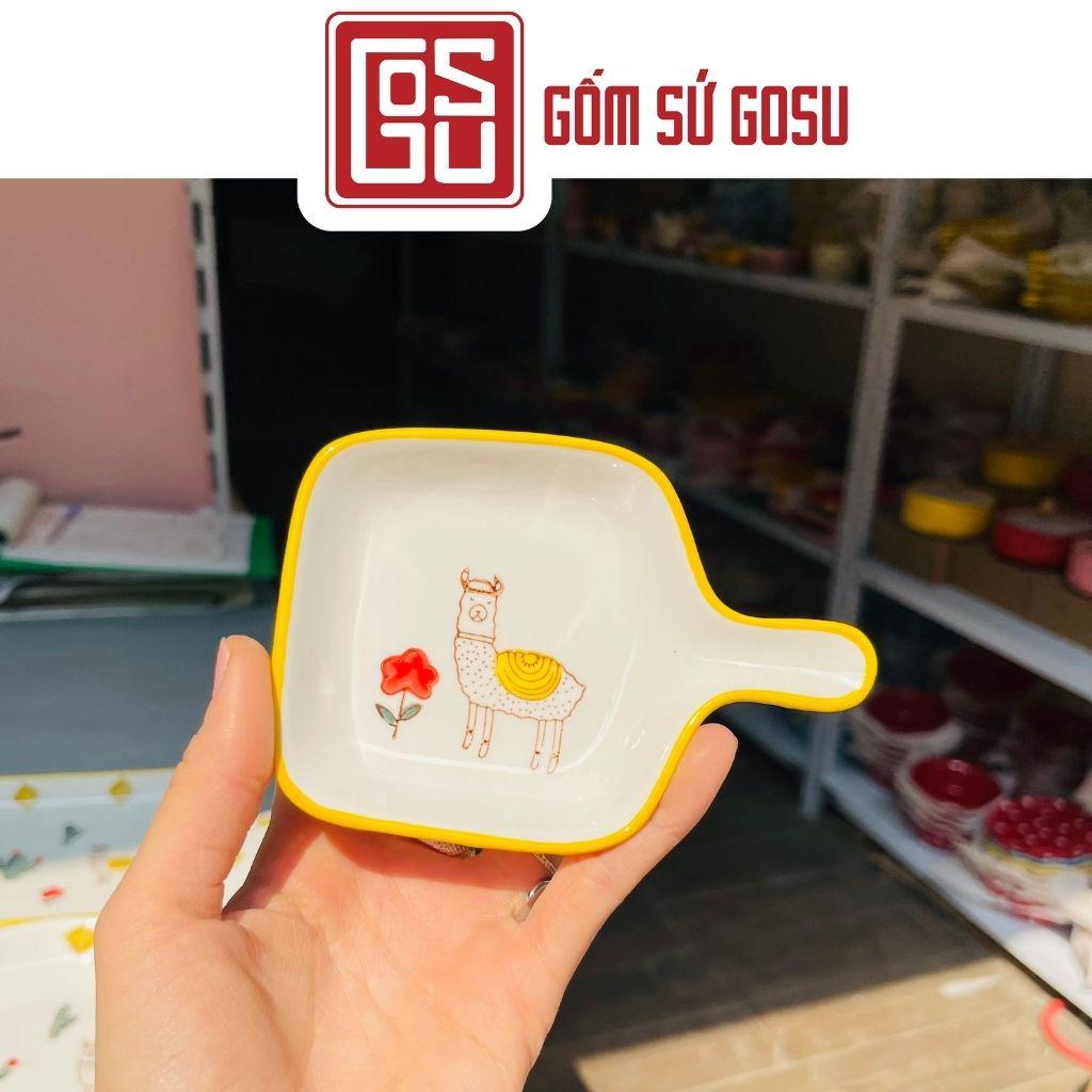 Bộ chén bát đĩa gốm sứ cao cấp họa tiết Lạc đà cute