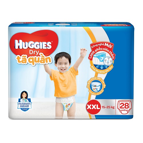 Tã quần Huggies Dry Pants Jumbo XXL 28 miếng