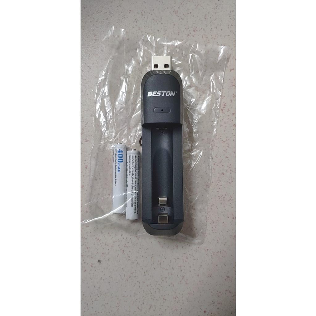 COMBOC8018BAAAA400 sạc chân USB và 2 pin AAAA BESTON