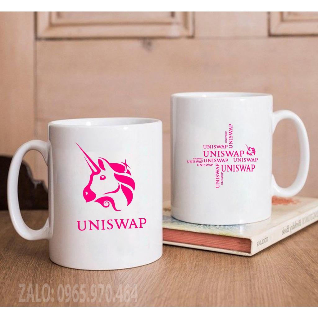 Ly Sứ Có Quai Họa Tiết Đồng Coin UNISWAP - In hình lên ly sứ, cốc theo yêu cầu của bạn - IN HÌNH LỚP, CÔNG TY